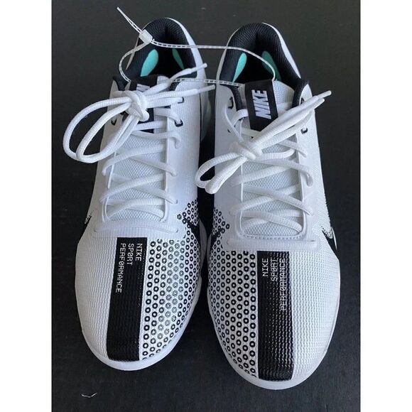 Men's Size 12 Nike Force Zoom 7 Pro Baseball Cleats White Black DC9905-103 NEW - Picture 2 of 8